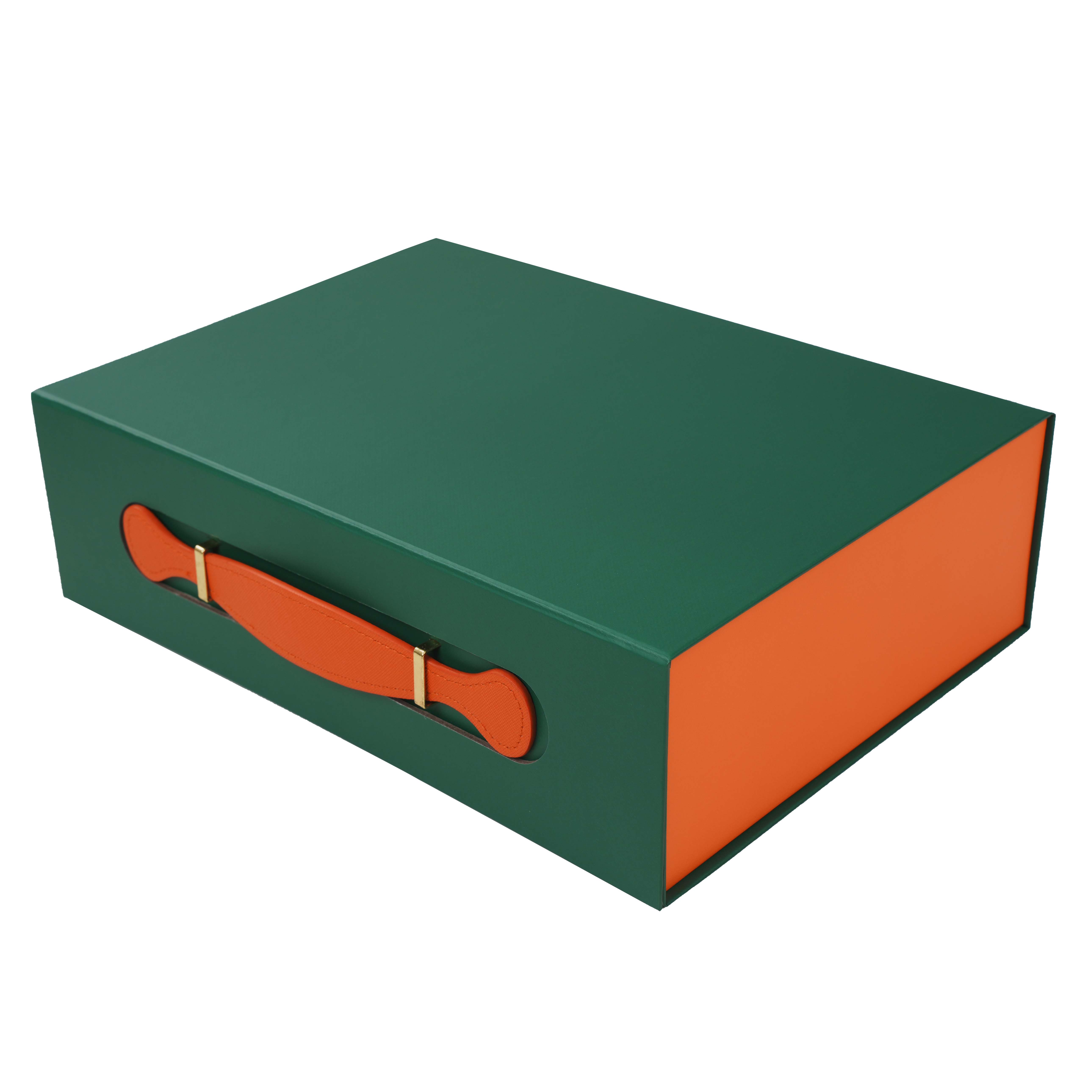 Green-orange folding magnetic box